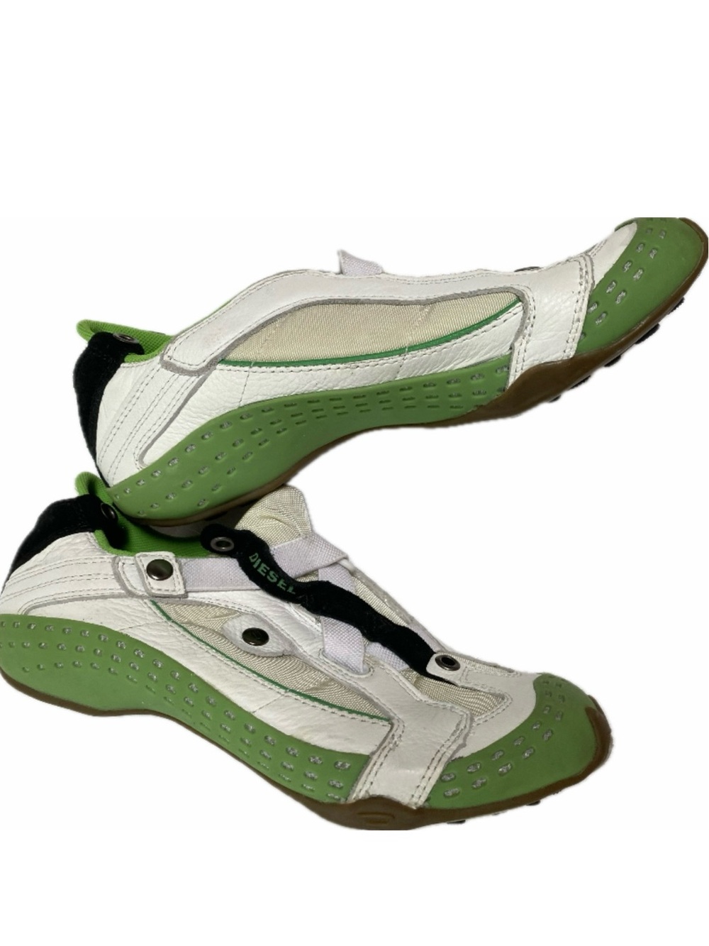 Diesel Telco Telk-O Y2K Vintage Archive Leather Sneakers Green EU 36.5 Rare